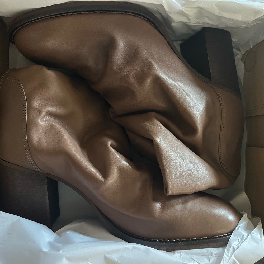 Free People Brown Leather Women's Boots Size 11 - Picture 11 of 16